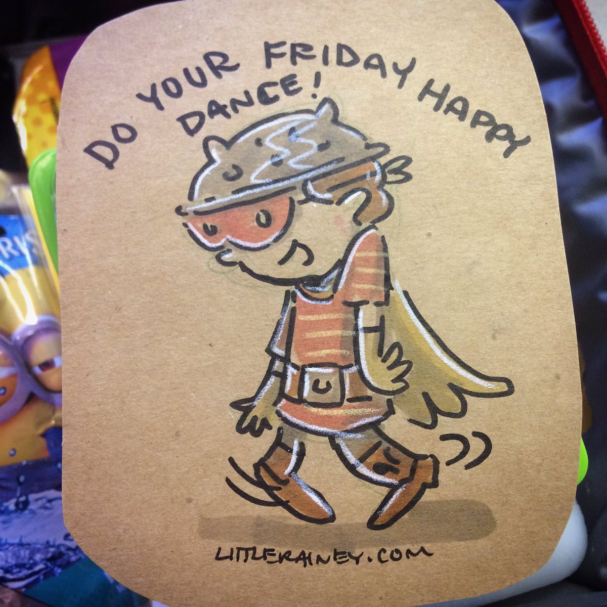 LittleRainey's tweet photo. Friday Happy Dance! #lunchboxdoodles #illustration #peanutsdance #littlerainey #cartooning #copicmarkers #fabercastell #prismacolor https://t.co/dVU5lcV3uP