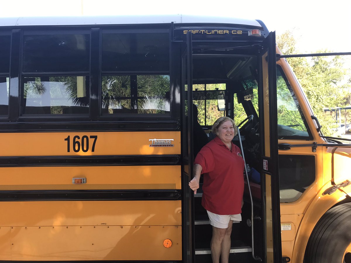 sarasotaschools's tweet photo. #SCSAllStar Ethel has been driving a school bus for #SarasotaSchools for 19 years! https://t.co/PfIVlkZuaf