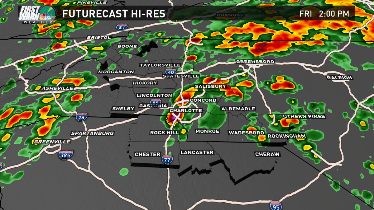 wxbrad's tweet image. Tornado threat has increased for this afternoon and evening. Highest threat is from 2pm-8pm. #cltwx #ncwx #scwx