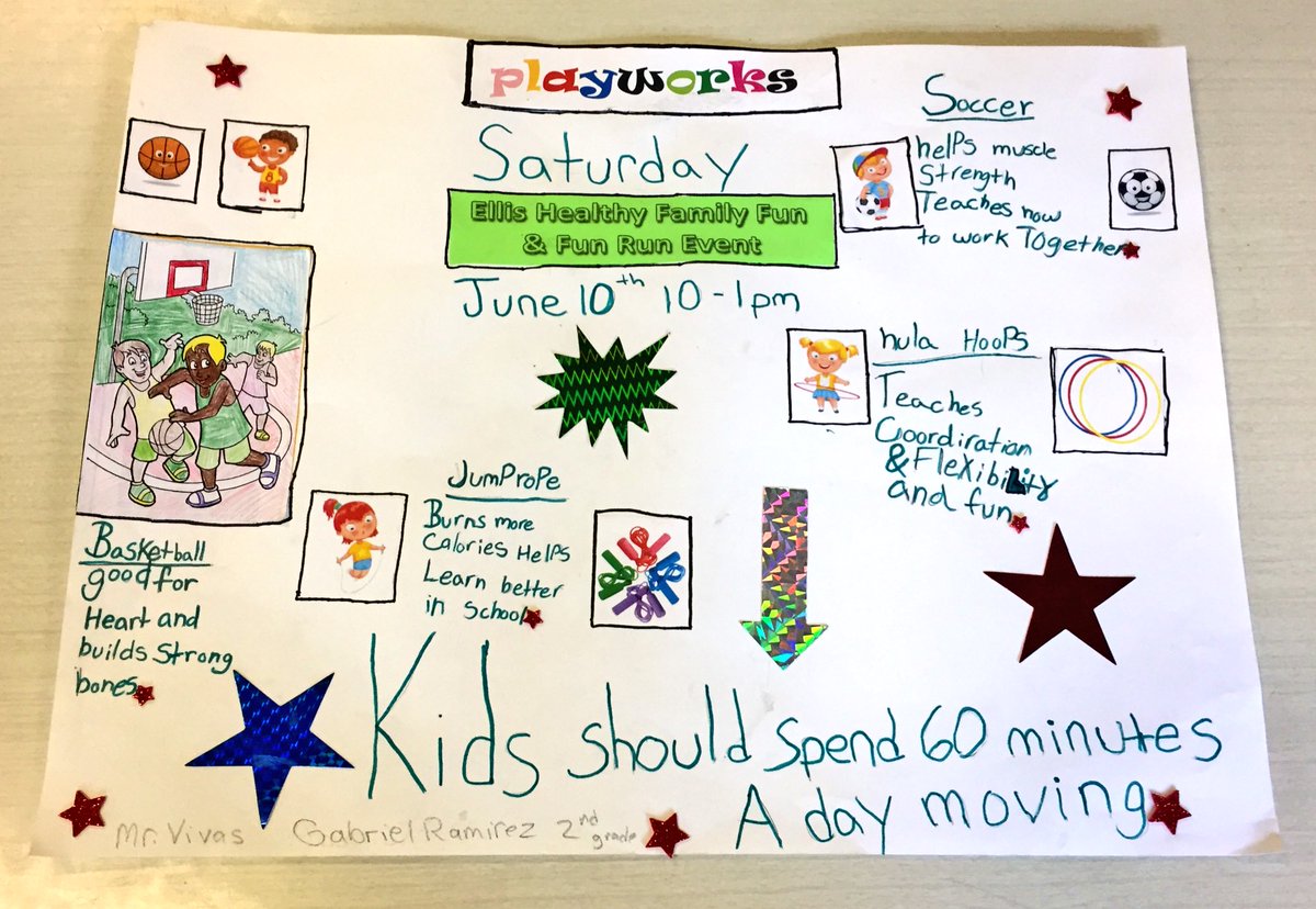 CoachBalto's tweet photo. 7 Days: #EllisWellness Council put on our 2nd Healthy Family Fun day. But these signs by the students got everyone to come! @selwellbps https://t.co/0nyYHd5uie