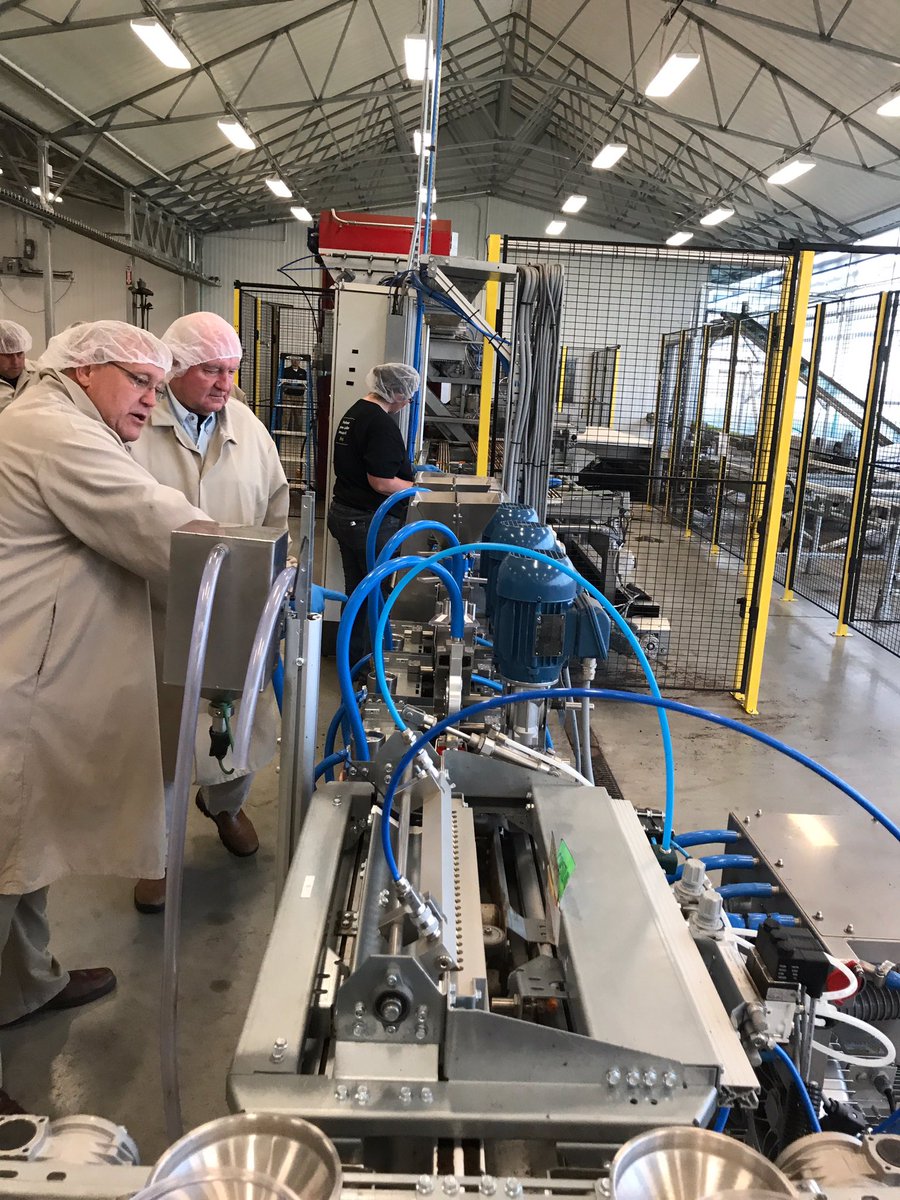 SonnyPerdue's tweet photo. The Lēf Hydroponic Farm in Loudon, NH is a fascinating place. Microgreens grown in special "gutters." This is innovation. #BackToOurRoots https://t.co/1zarYwTd7e