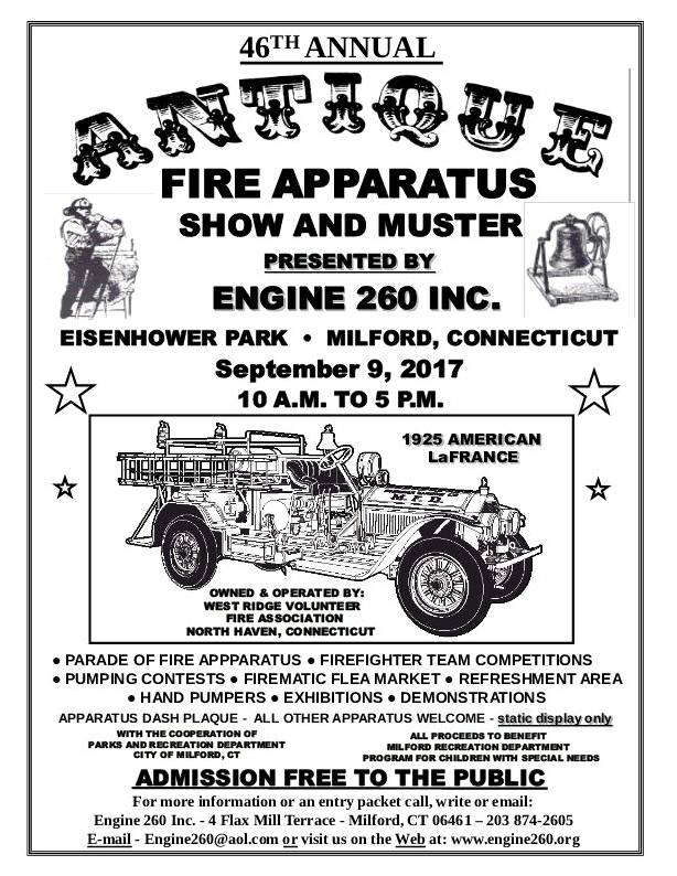 MilfordCityHall's tweet photo. 46th Annual Antique Fire Apparatus Show & Muster coming up next weekend #ENGINE260 https://t.co/MsDvpwg2iG