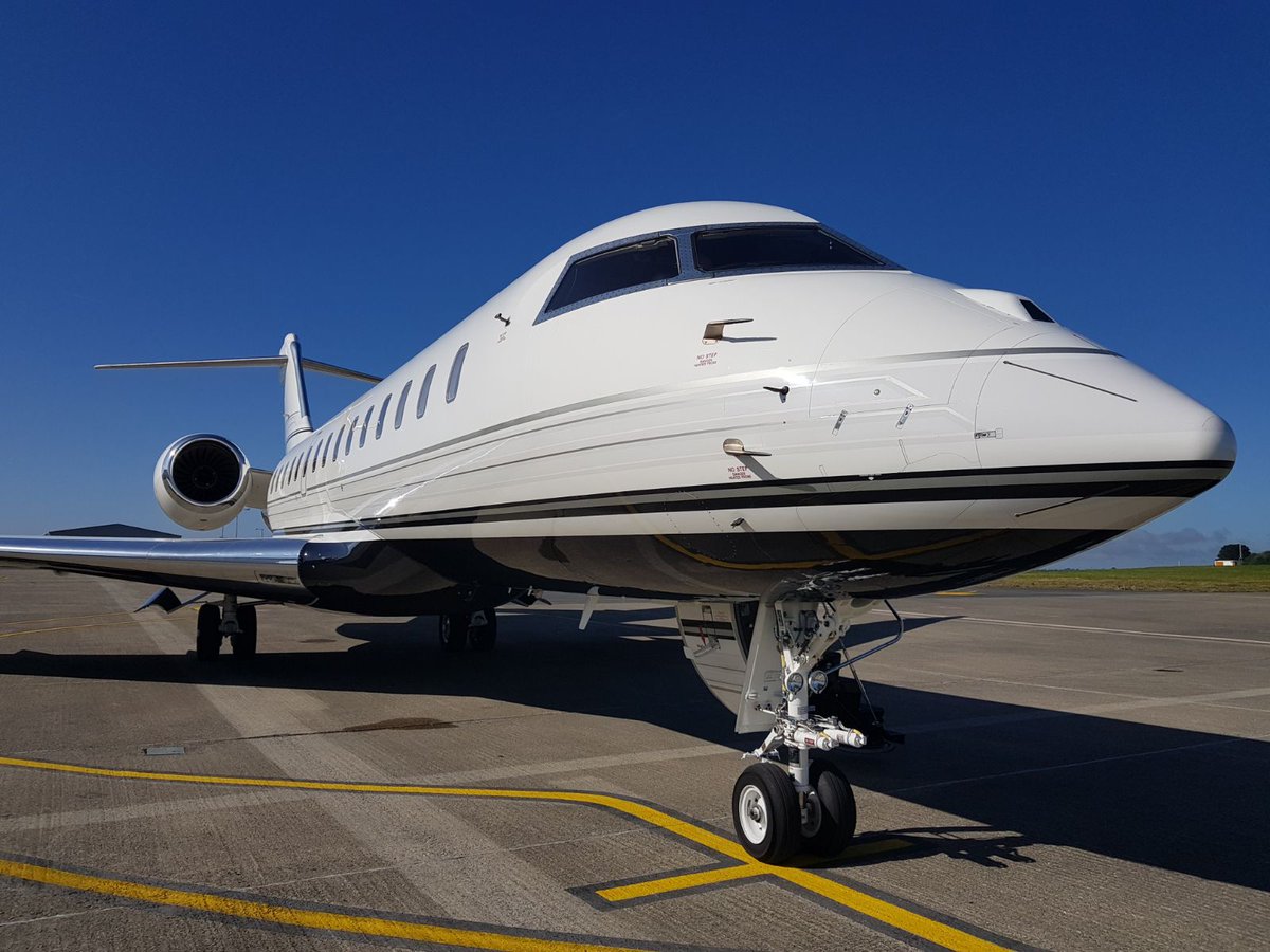 Nice visitor today, Global Express Business Jet arriving London