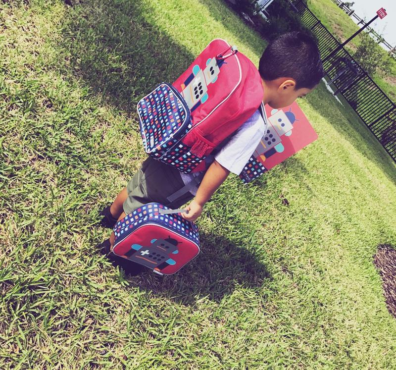 Back to school cool with the Little JJ Cole Backpack, Lunch Pack and matching folder! Photo via momlife247. amzn.to/2v1Iiog