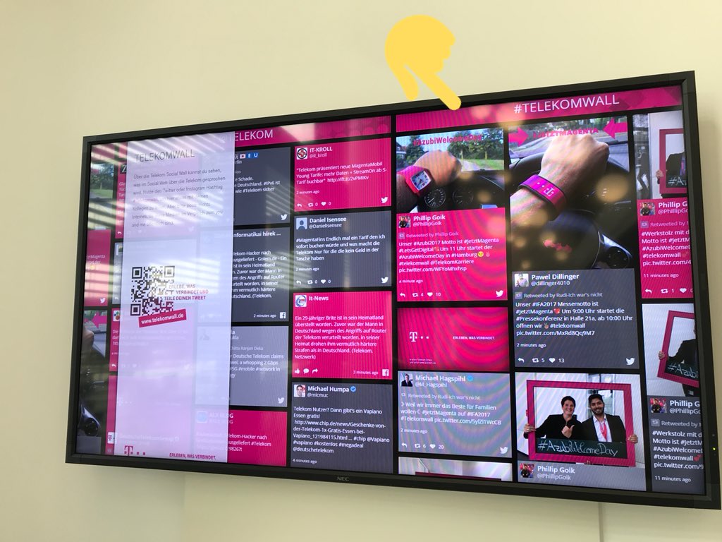 PhillipGoik's tweet photo. @dillinger4010 @TelekomKarriere @FrauMagenta @KriClement Aber sowas von😏💕👌

#Telekomwall #Werkstolz #AzubiWelcomeDay https://t.co/PRx0Vgiyqr