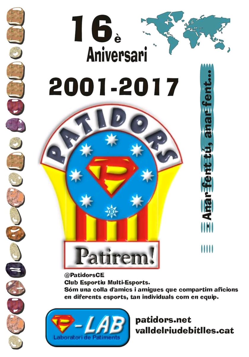 PatidorsCE's tweet photo. Feliç #Aniversari #patidors #VallDelRiudebitlles #clubesportiu #aventura #trailrunning #OrienteeringGame #Orienteering #btt #world https://t.co/ndmt9coFyp