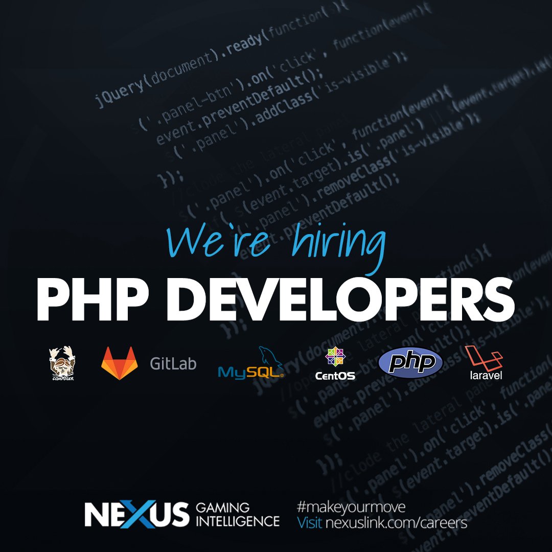 nexus_int's tweet photo. We're hiring!

 Launch your #career with #Nexusgamingintelligence!
Visit: https://t.co/IUBbXJERNk

#makeyourmove!! https://t.co/mqSgoOypHX