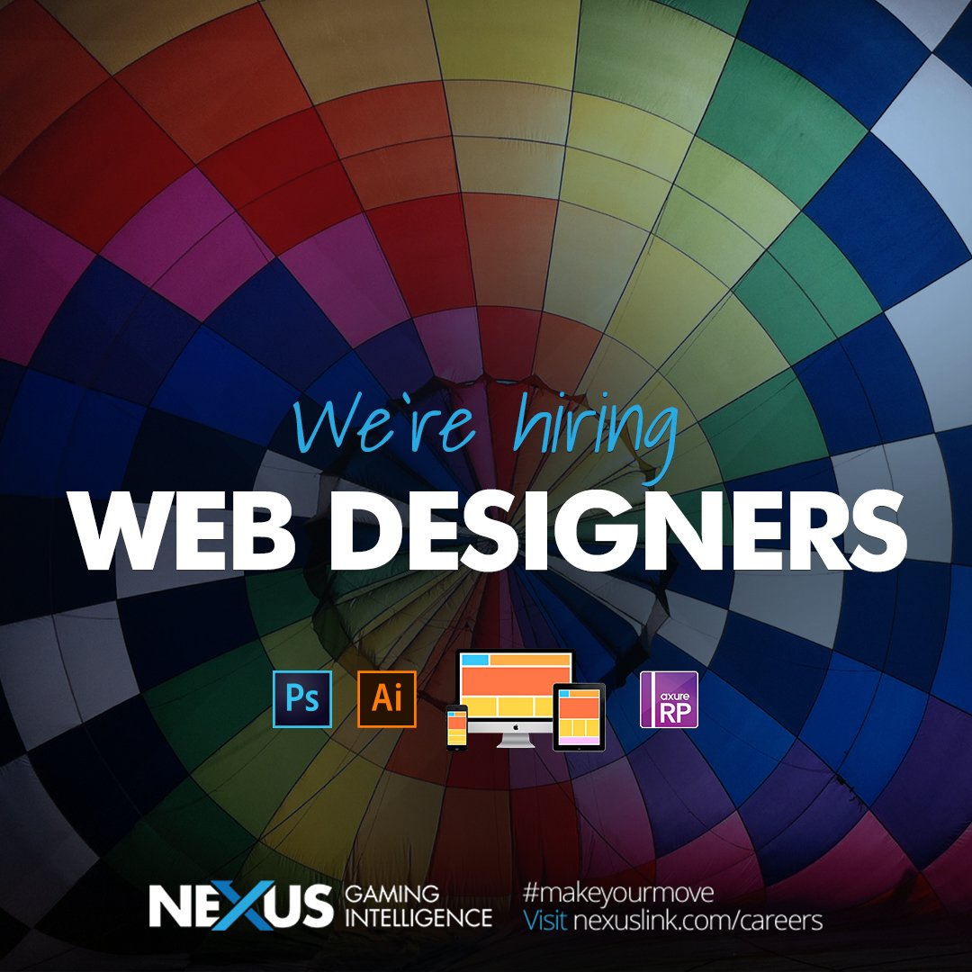 nexus_int's tweet photo. We're hiring!

 Launch your #career with #Nexusgamingintelligence!
Visit: https://t.co/IUBbXJERNk

#makeyourmove!! https://t.co/mqSgoOypHX