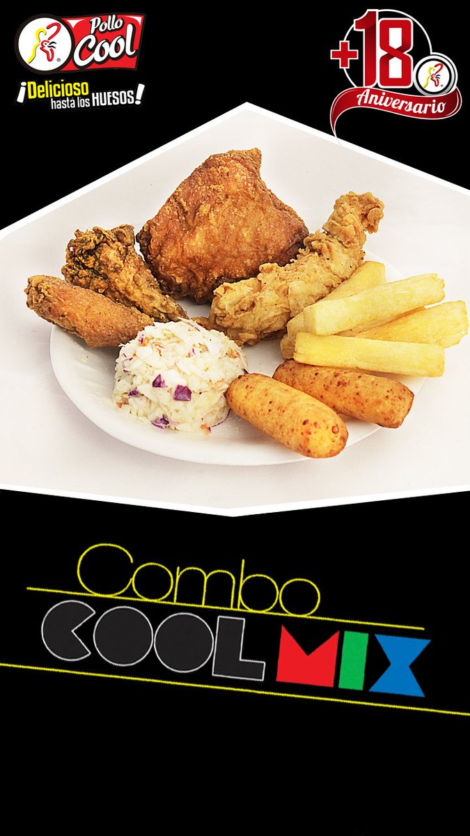 pollo_cool's tweet photo. ¿No te puedes decidir? ¡No lo pienses más! Llévate un Cool Mix y disfruta de todas tus piezas favoritas juntas, solo en #PolloCool https://t.co/YPRvWNEe3k