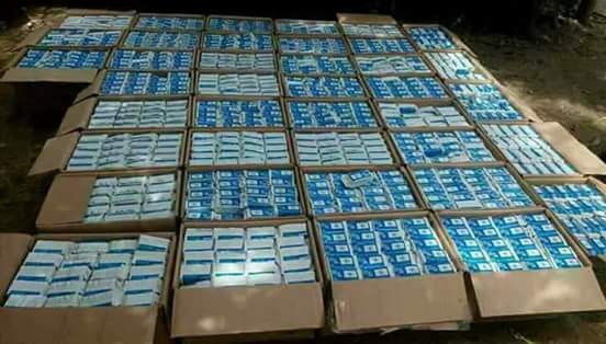 WFP labeled high energy biscuits 40 box-cotainers are found again at the Bengali Numalar Keane's home.
