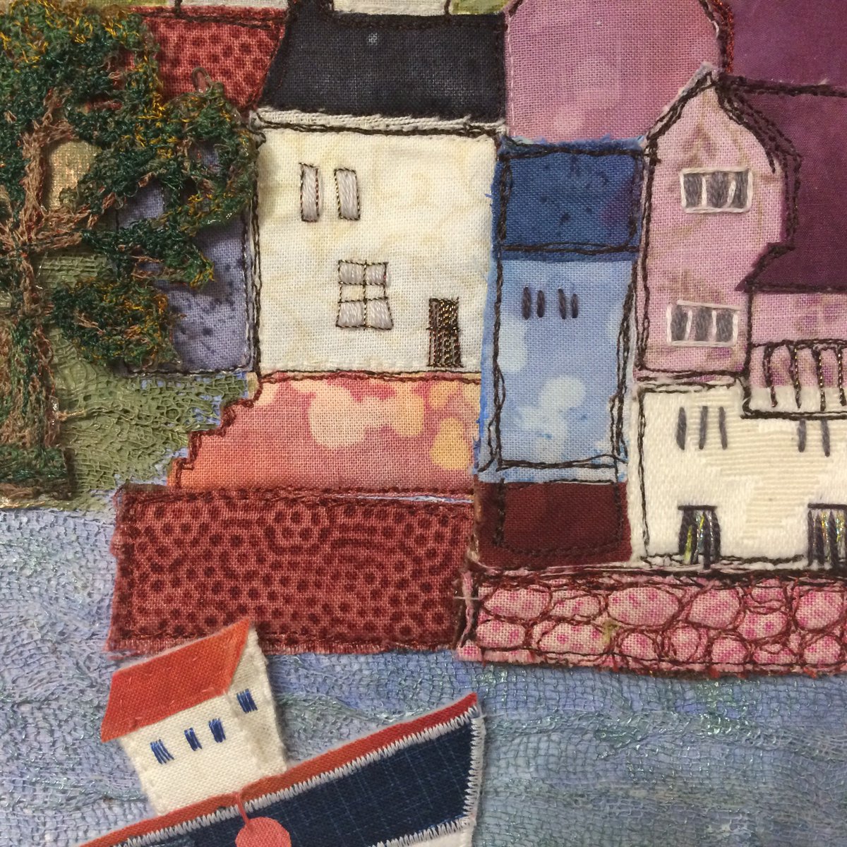 RedLionBooks's tweet image. Our new exhibition is up &amp;amp; ready for viewing! Beautifully 'Stitched Harbours' Here's a taster @VisitColchester #stitchersinc #lostthethread