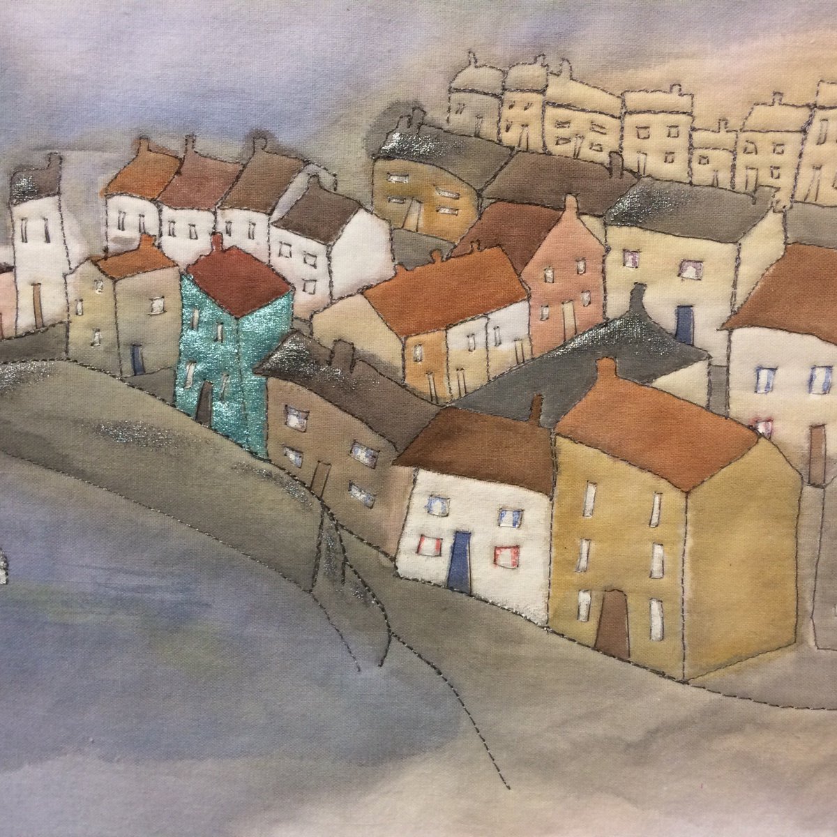 RedLionBooks's tweet image. Our new exhibition is up &amp;amp; ready for viewing! Beautifully 'Stitched Harbours' Here's a taster @VisitColchester #stitchersinc #lostthethread