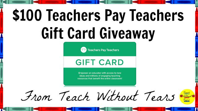 teachw_otears's tweet photo. Help me celebrate the beginning of the school year and launch of my blog. Enter to win a $100 TPT gift card! https://t.co/845dp0le66 https://t.co/qmIfpVbGcQ