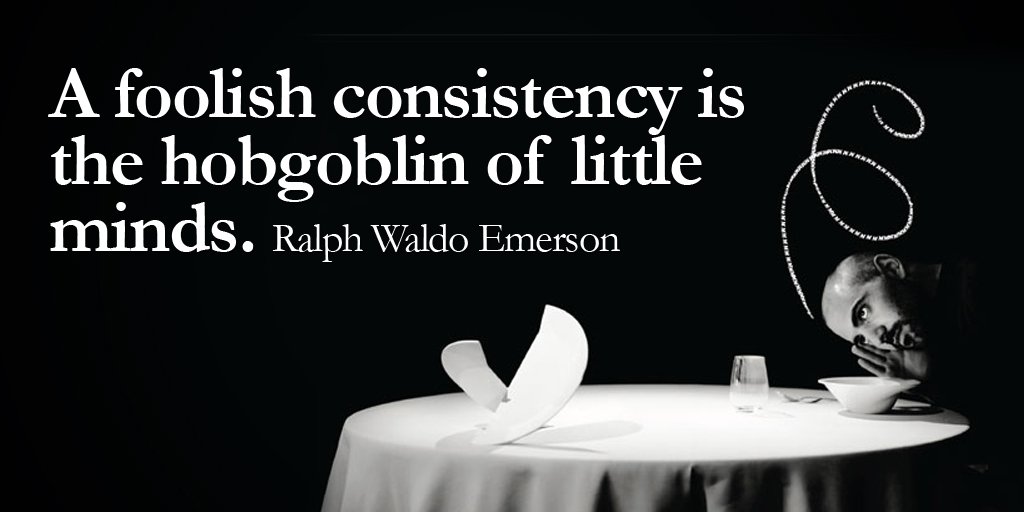 BlueBolt, Inc. on Twitter: "A foolish consistency is the hobgoblin ...