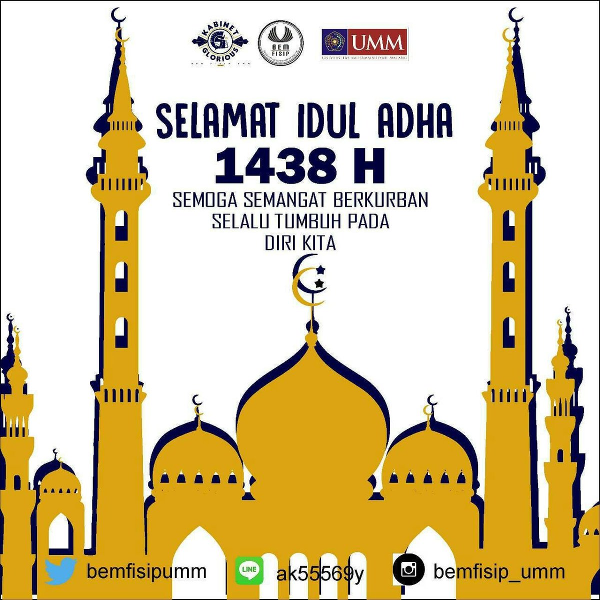 bemfisipumm's tweet photo. BEM FISIP UMM Selamat Hari Raya Idul Adha๐ฎ
#BEMFISIPUMM
#PesmabaFISIPUMM2017
#OBBFISIPUMM2017
#WeAreFisip
#FisipBersatuTakBisaDikalahkan https://t.co/vLlVSk0LHO