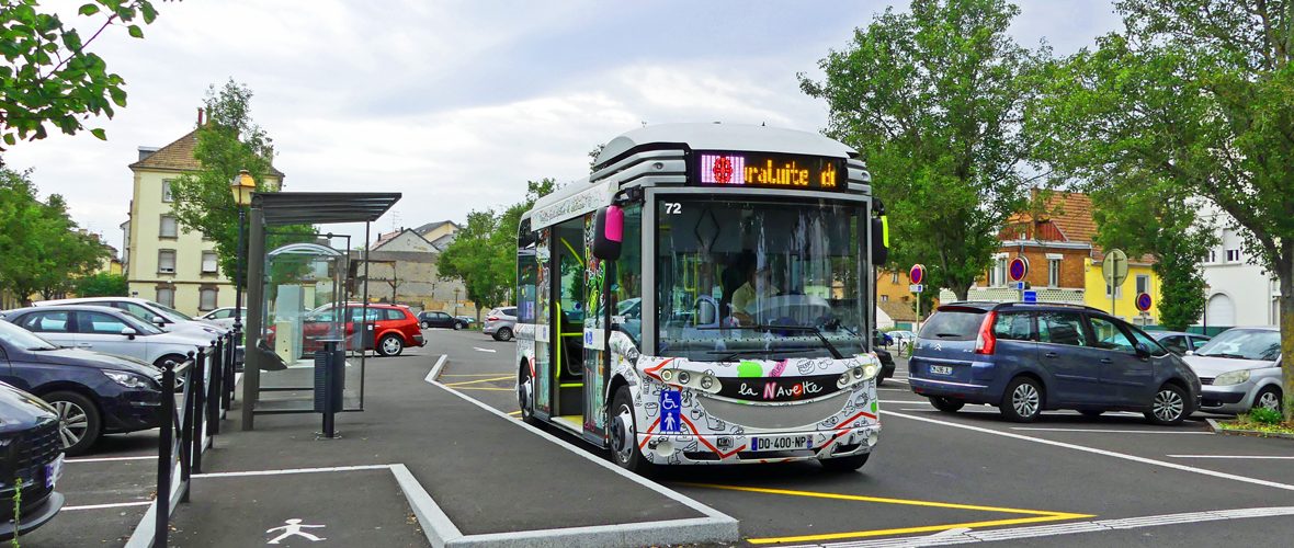 Nouveau ! Aller au marché de #Mulhouse en #navette électrique, c’est possible dès le 5 septembre !  #Mplusinfo bit.ly/2gp5eU8