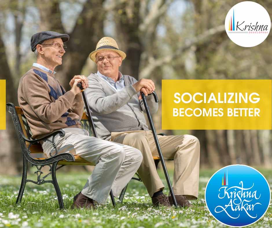 KrishnaDevelop2's tweet photo. A place to #rejoice, where senior citizens can have their own time. At Krishna Aakar, we developed a dedicated area for senior citizens. https://t.co/Cyqd51zmzD