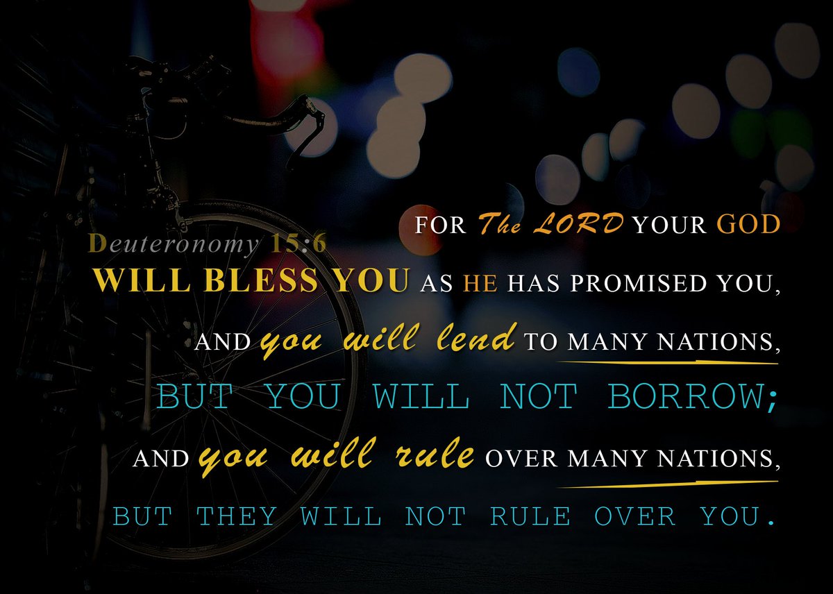 1God_Jesus's tweet photo. Deuteronomy 15:6 https://t.co/gQwugHrXSr