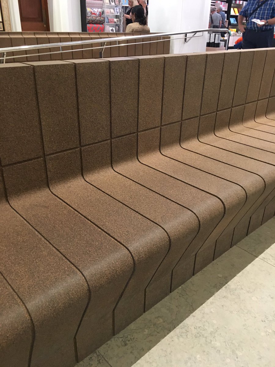 ShapeLondon's tweet photo. Loving the cork benches at the @V_and_A. Just like the cork we used for the #playbox2017 and at spiritland #cork #joinery https://t.co/4xFozZQPY9