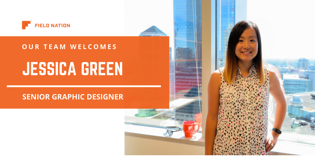 FieldNation's tweet photo. We are excited to welcome Jessica Green as our new Senior Graphic Designer #TeamNation #wearehiring https://t.co/qRsAN14Luh https://t.co/gbOMy63HPQ