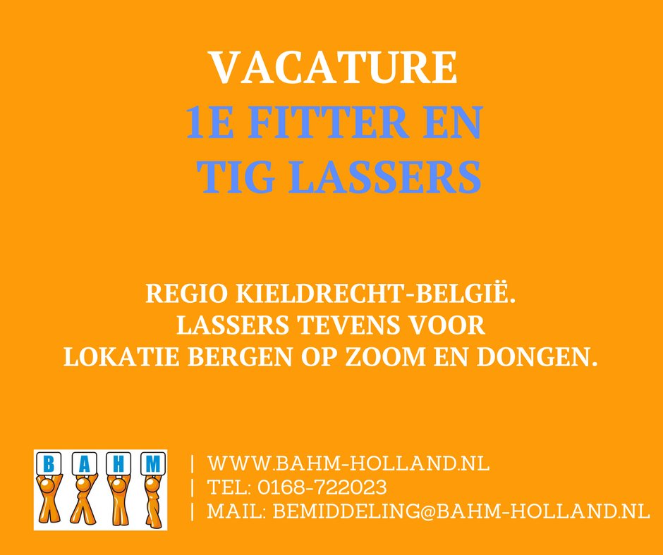 BAHMHolland's tweet photo. #BAHMHolland zoekt #1efitters #tiglassers #Kieldrecht #droombaan De #vacature die bij je past https://t.co/5HWScnrsxY #werk #solliciteren https://t.co/GCBkPEs9UZ