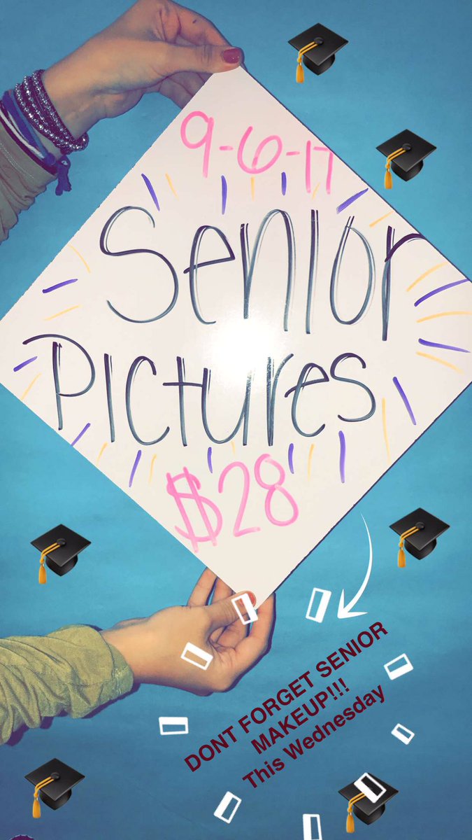 don't forget that senior makeup pictures are this wednesday dont foget to bring your $28 sitting fee.