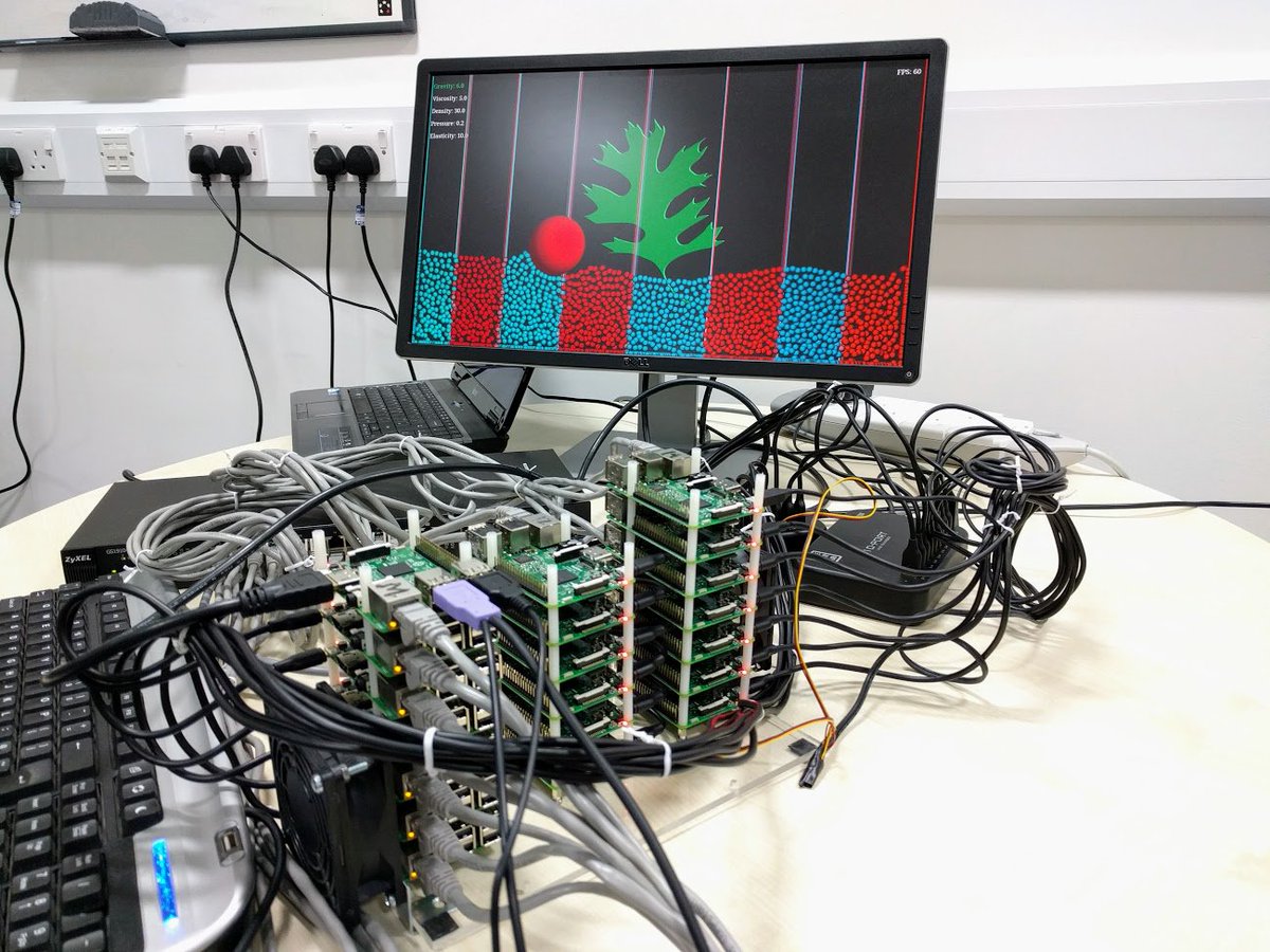 jameshclrk's tweet image. Well done to the 5 students who built a 20 node @Raspberry_Pi cluster from scratch during their work experience at @HartreeCentre! #hpc