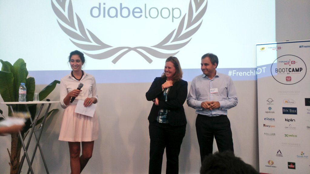 #FrenchIoT <a href="/Diabeloop/">Diabeloop</a> <a href="/EisoxCompany/">Eisox</a> <a href="/orosound/">Orosound</a> et @velcoTracking remportent le concours de pitch 👏 Ils gagnent leur accès au CES Unveiled ! 👏