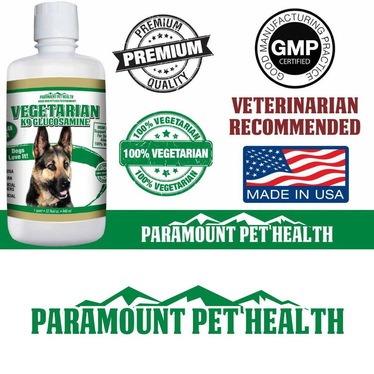 SymVitamin's tweet image. Paramount Pet Health, Hip And Joint Vegetarian Glucosamine For Dogs - 32 oz  pickvitamin.com/paramount-pet-…