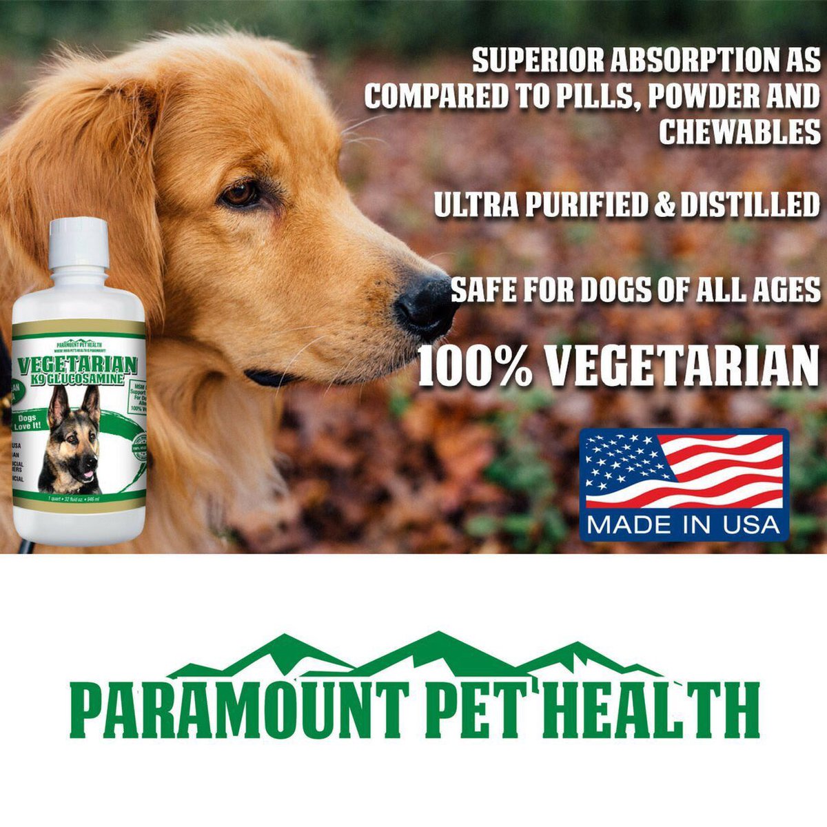 SymVitamin's tweet image. Paramount Pet Health, Hip And Joint Vegetarian Glucosamine For Dogs - 32 oz  pickvitamin.com/paramount-pet-…