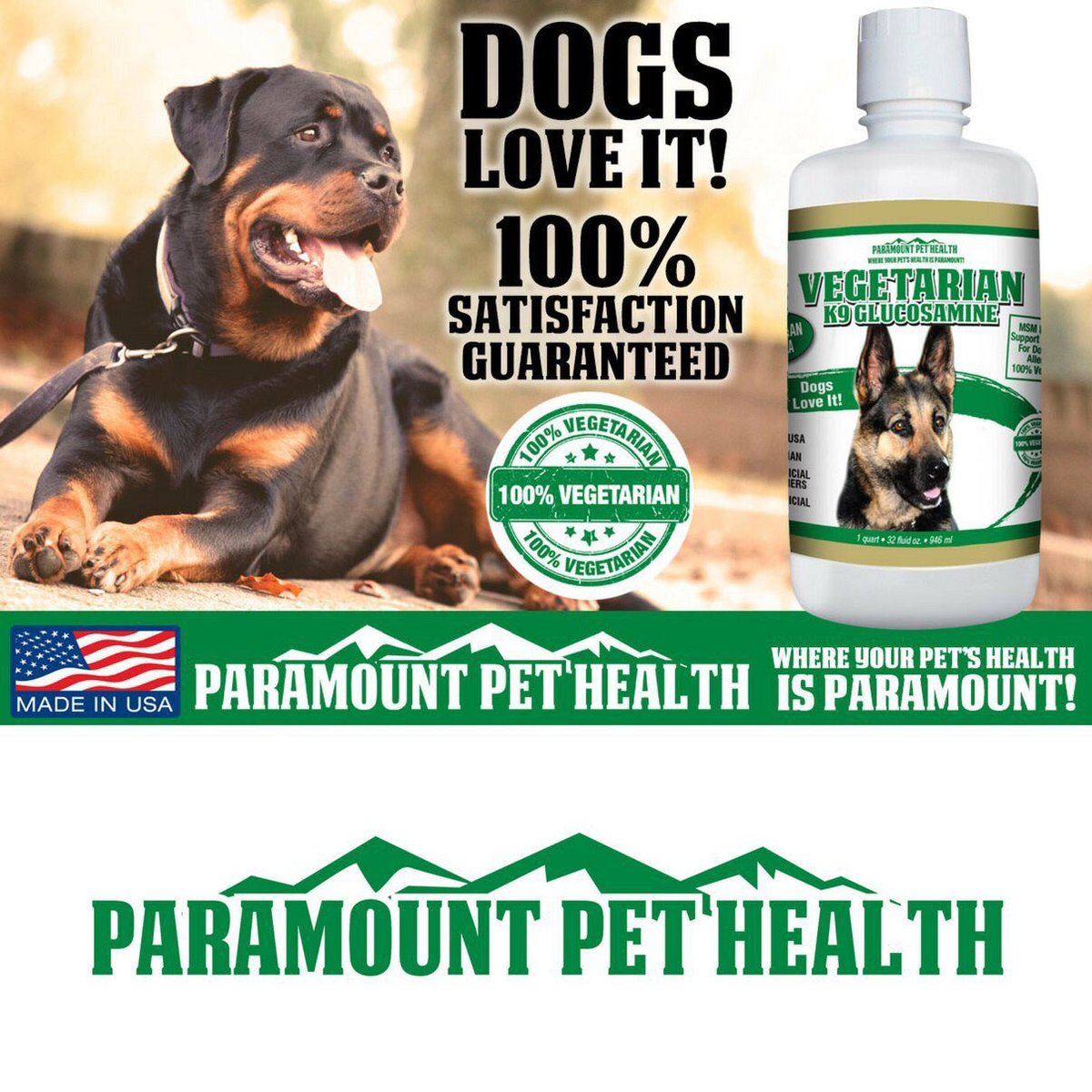 SymVitamin's tweet image. Paramount Pet Health, Hip And Joint Vegetarian Glucosamine For Dogs - 32 oz  pickvitamin.com/paramount-pet-…
