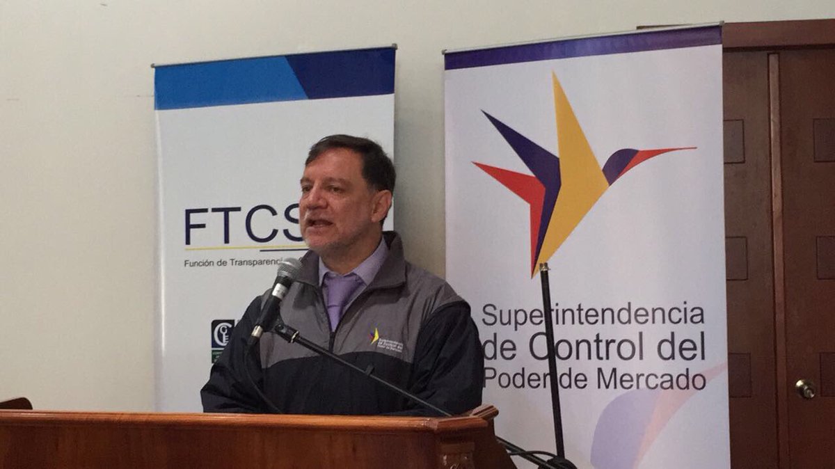 Competencia_Ec's tweet photo. Superintendente #PedroPáez se dirige a funcionarios de @AntiMonopolioEC y autoridades presentes #HitosSCPM #5AñosSCPM https://t.co/uTmirOnZVF
