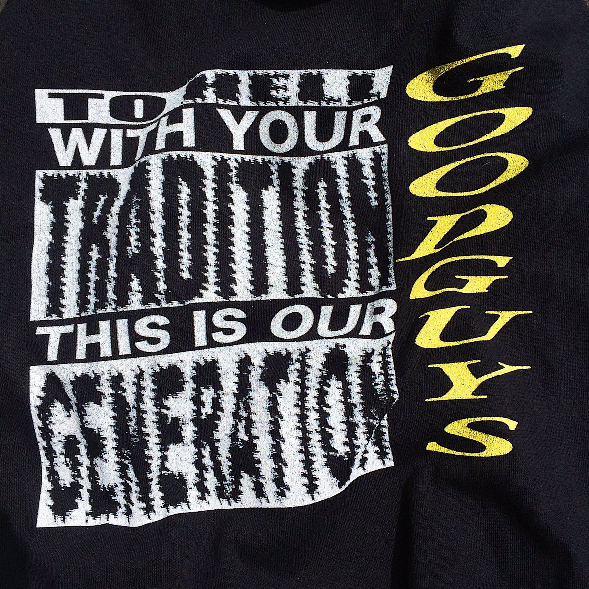 goodguysco's tweet photo. "TO HELL WITH YOUR TRADITION.
THIS IS OUR GENERATION" 

GOODGUYS FALL-WINTER 2017 

ONLINE STORE COMING SOON. 
#GOODGUYSCO https://t.co/dyJ6wkcWfr