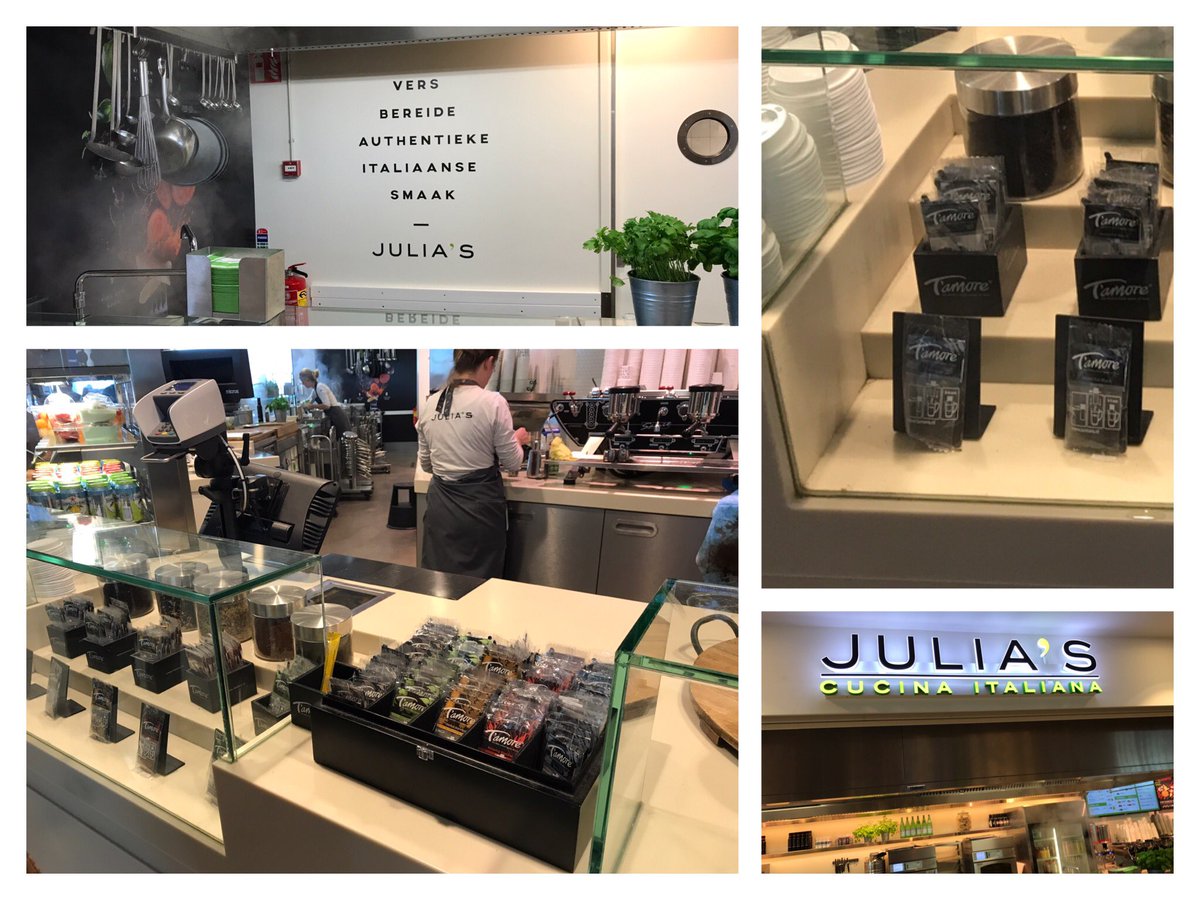 Even genieten van heerlijke #thee op #utrecht CS doe je bij <a href="/Julias_NS/">Julia's</a> T'amore #tea with a little spoon of #love