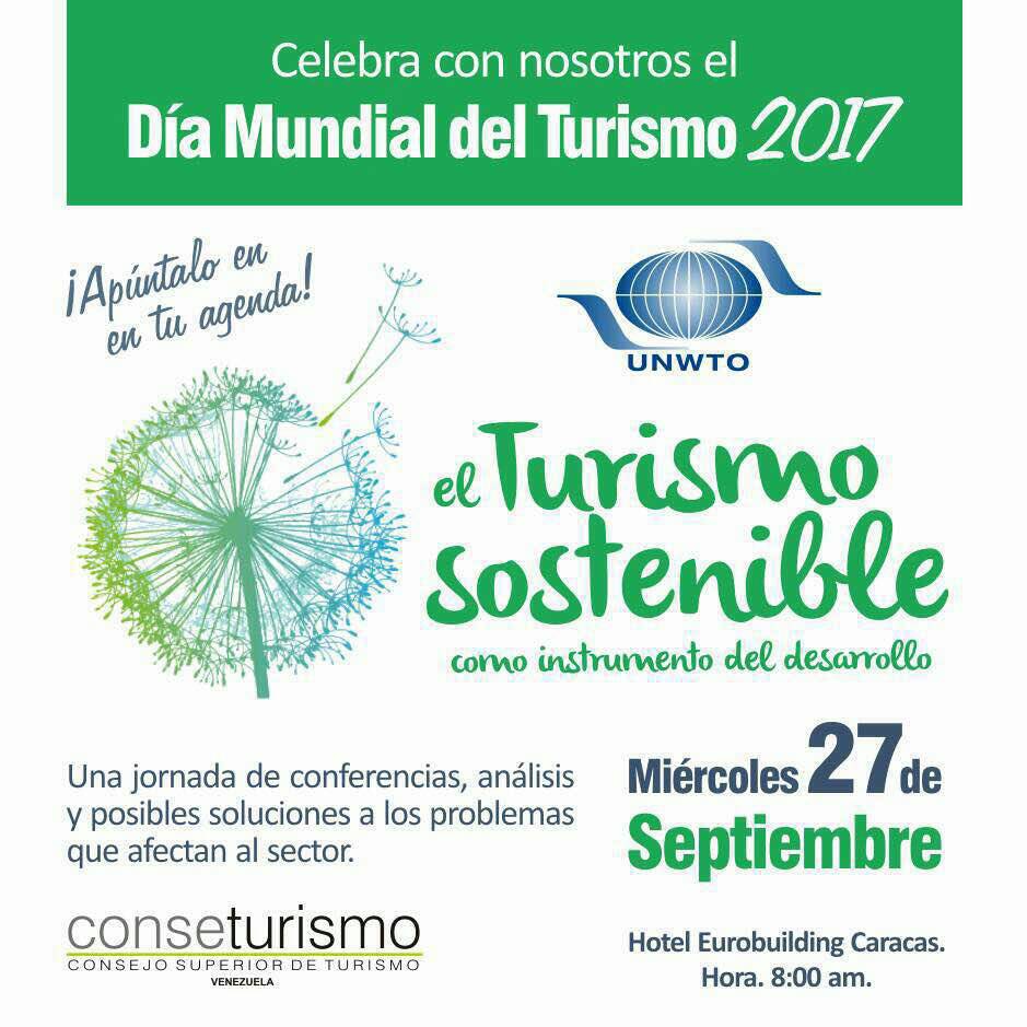 CONSETURISMO's tweet photo. El 27 de sept acompáñanos a celebrar el #DíaMundialDelTurismo. Apúntalo en tu agenda: El Turismo Sostenible como instrumento del desarrollo. https://t.co/mBXxWAUdPm