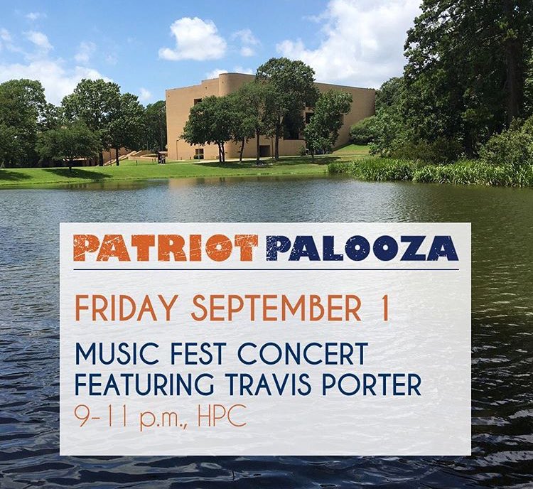 The HYPE is OVER ‼️🎤🙌🏾😎😁ITS FREE FUN AND TONIGHT! #patriotmusicfest #travisporter <a href="/pikappUTTyler/">Pi Kappa Phi - UT Tyler</a> ✨don't forget your student ID's✨