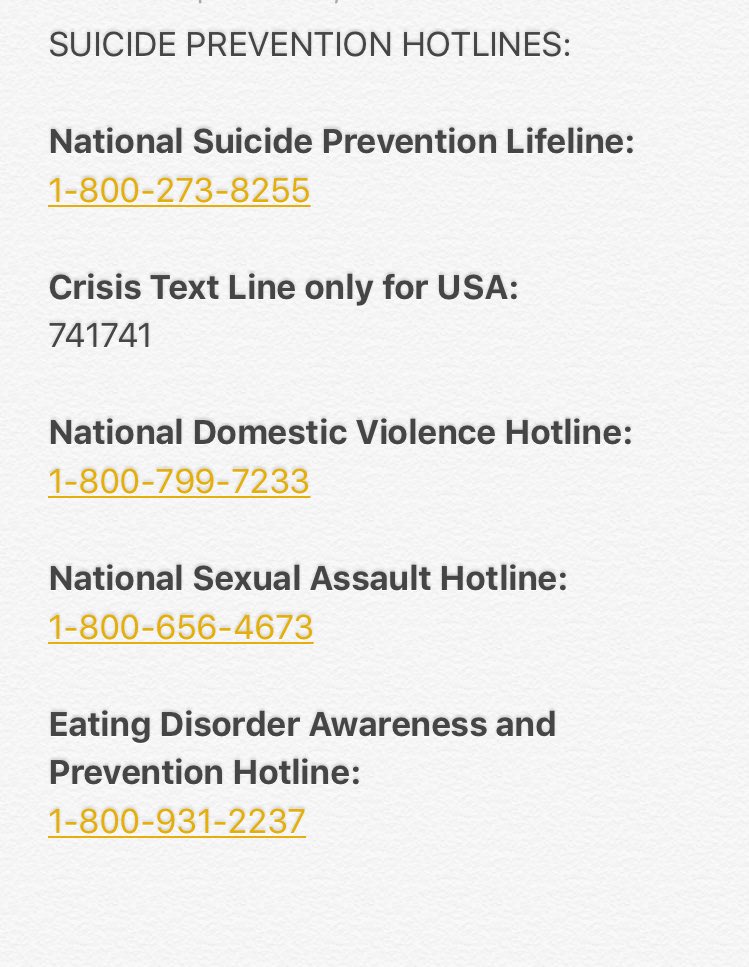 AshLeCastreMMC's tweet photo. Today is the start to National Suicide Prevention month!! Here's a list of places you can contact if you're in need❤️ https://t.co/LsavrY5q7L