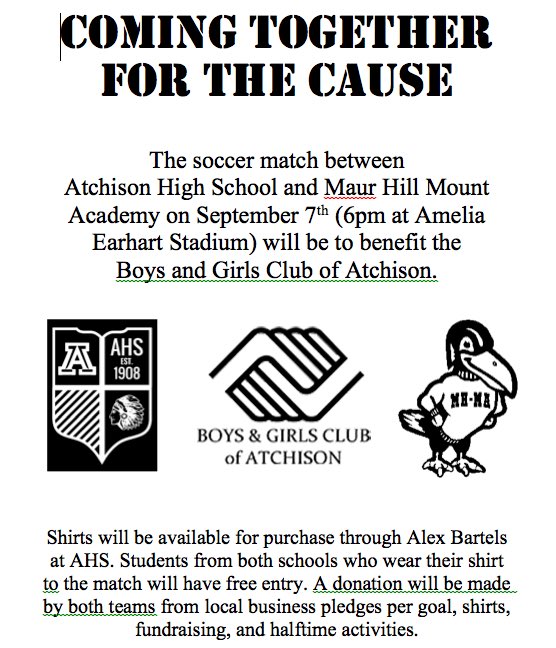 ahsphoenix's tweet photo. Help support the Boys and Girls Club by pledging goals scored!! https://t.co/7Ycq5ysV2i