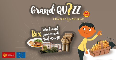 ASoleiado's tweet photo. #JeuConcours #GrandQuizz 
Pour lancer la saison du Chasselas de Moissac, l’agence lance un nouveau jeu Facebook
↓ 
https://t.co/U2GOAISvkQ https://t.co/eLDUhKjBxu