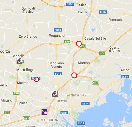 ComEmergenza's tweet photo. ⛔ #INCIDENTE GRAVE, A4-A57 CHIUSA tra Allacc. A27 Mestre-BL e Allacc. A57 est/A4 in direz. Trieste (uscita obbligatoria in A27) https://t.co/H3YsbPIoBb