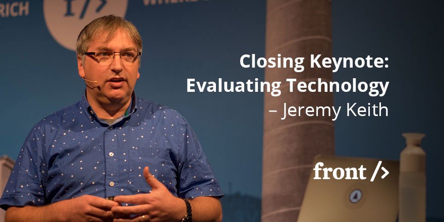 frontzurich's tweet photo. "The important question is: How well does it fail?" @adactio in his closing keynote on evaluating technology #fec17 https://t.co/XC68vDw59O
