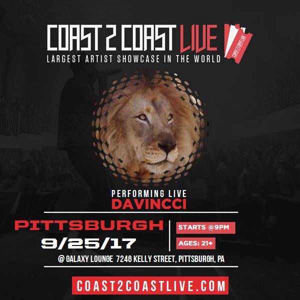 Vote for me to perform at #Pittsburgh Edition 9/25/17! c2c.fm/e3PJx9 #Coast2Coast