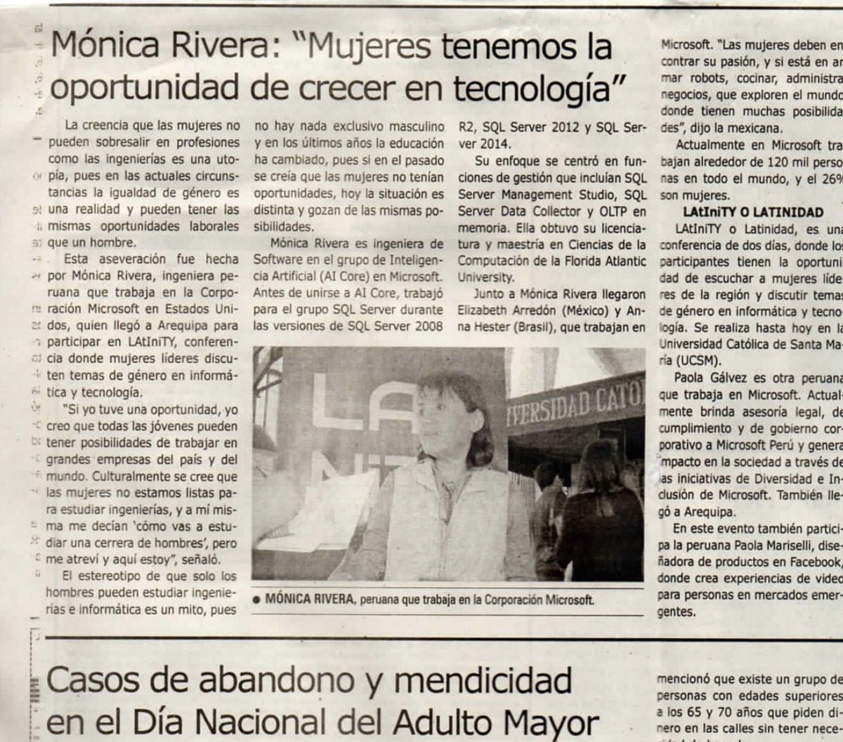 LatinityConf's tweet photo. Prensa local cubre nuestro evento #Latinity2017 y entrevista a Monica Rivera #Microsoft https://t.co/5DVmyuaMf5
