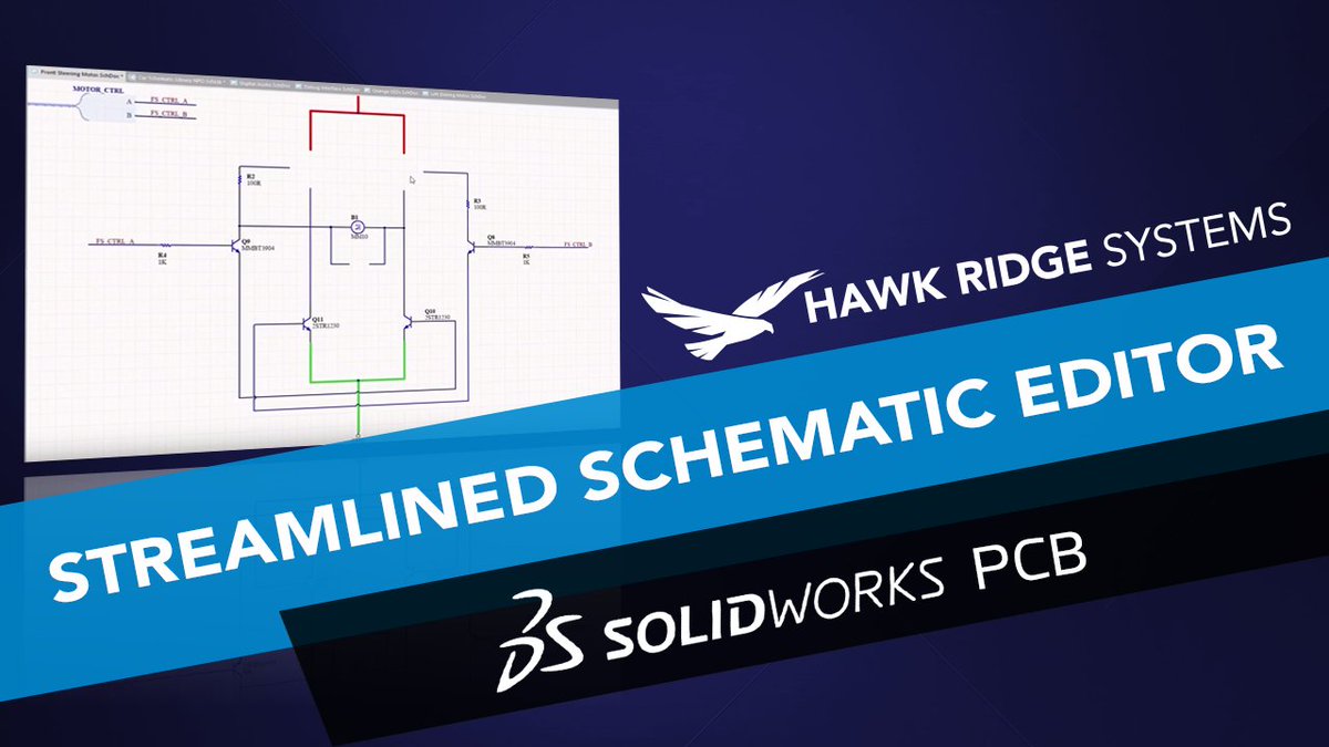 Hawk_Ridge_Sys's tweet photo. A streamlined schematic editing environment gives you the tools you need to design outside the box. https://t.co/m9tml1UpEg #solidworkspcb https://t.co/DR1MsEiyGK