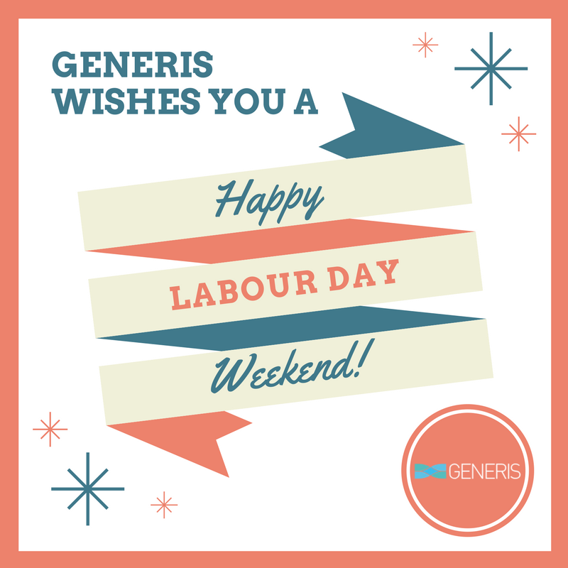 GenerisGP's tweet image. Wishing everyone a safe and happy labour day weekend from the Generis Team!