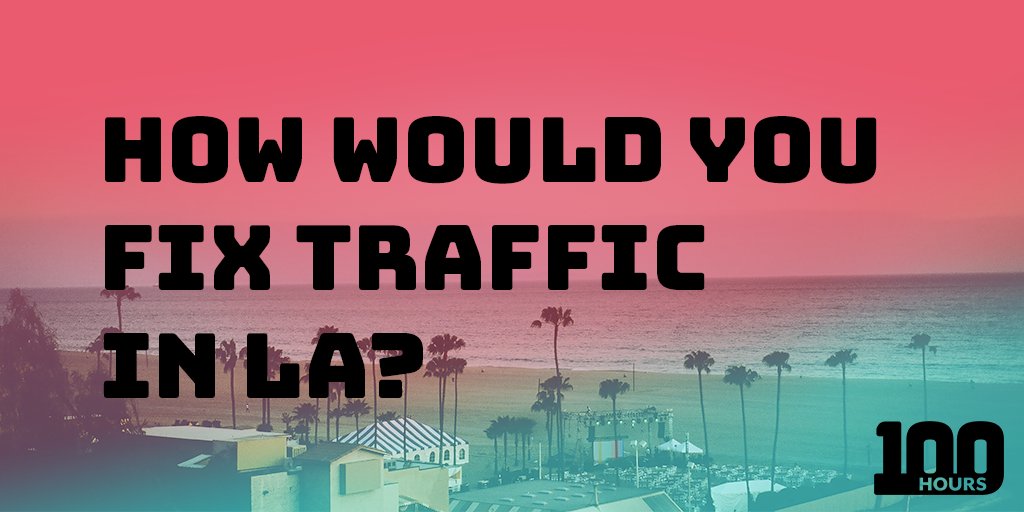 100HoursLA's tweet photo. We've talked about a lot of solutions to #Latraffic this summer - where would you most like to see them implemented? https://t.co/gaqqF1koC1