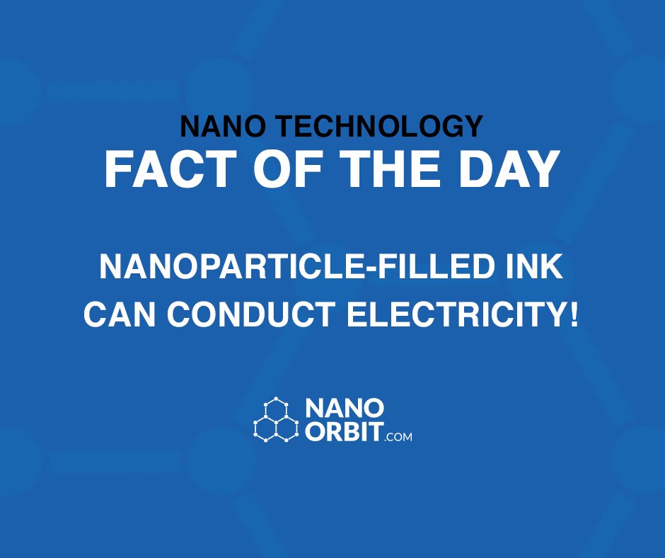 NanoOrbitNews's tweet photo. Did you know that Nanoparticle-filled ink can conduct electricity #factoftheday https://t.co/gPdbgD8qYN