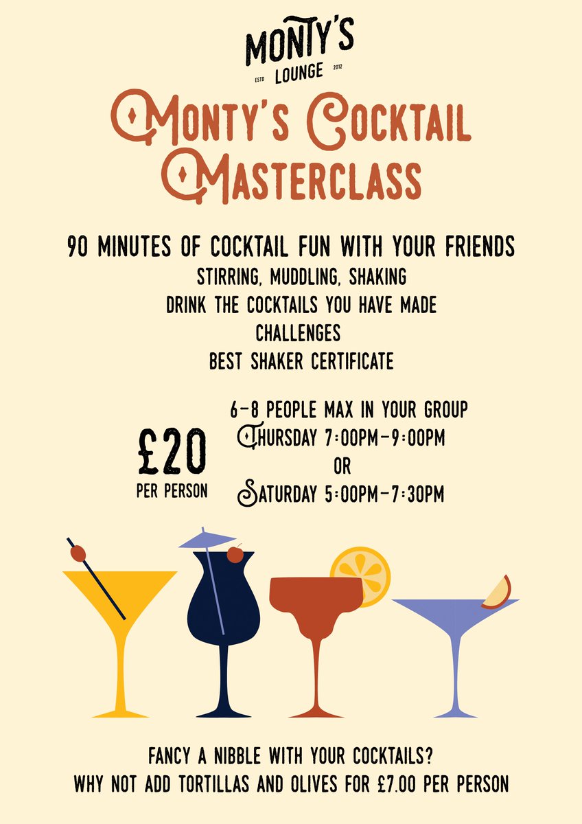 Its arrived Masterclass at Monty's :)