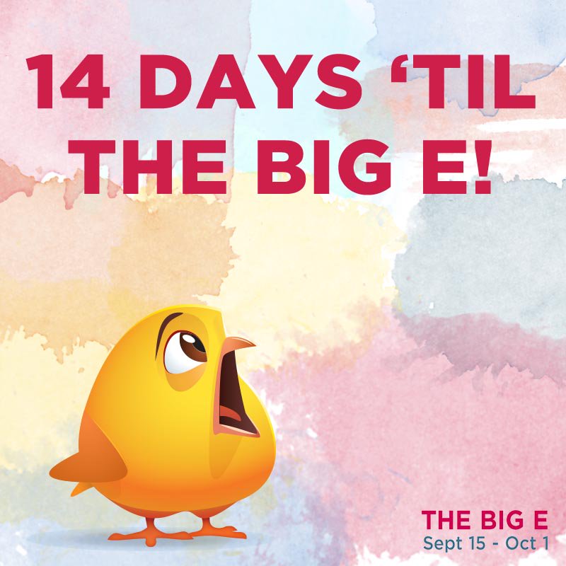 TheBigEFair's tweet photo. Only 2 more weeks 'til our favorite time of year! Tweet us what your favorite part of #TheBigE is! https://t.co/VZ7gTHmPFc