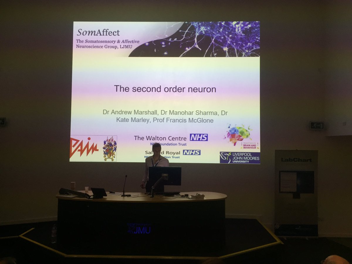 somaffect's tweet photo. Our own Andy Marshall taking us up to the 2nd order neuron in the CT pathway @IASATorg #IASAT #affectivetouch https://t.co/IpoPU8VnAf